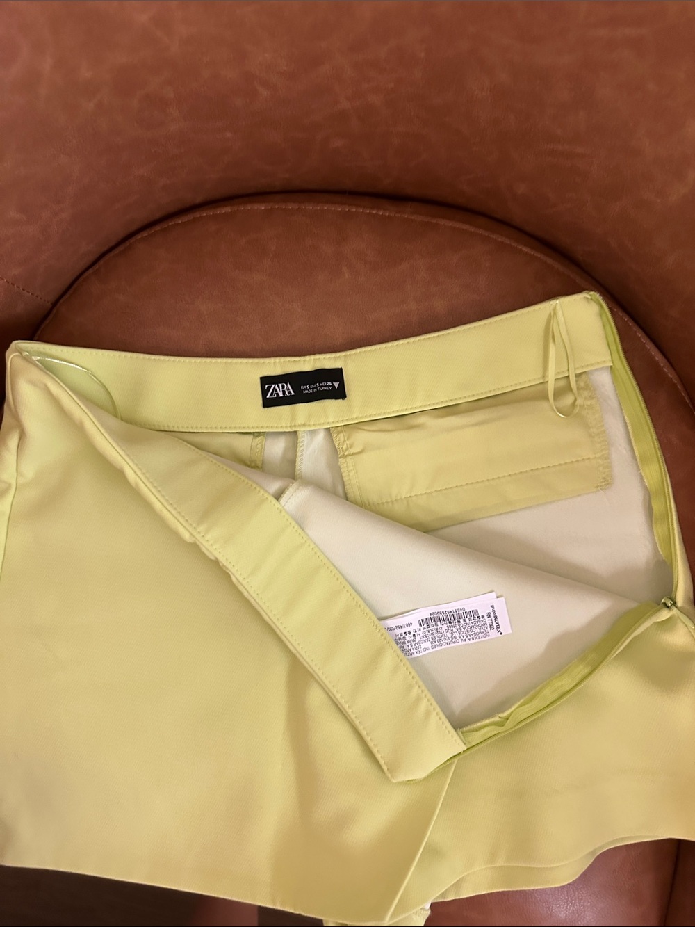 Zara Lemon Yellow Mini Skort